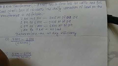 Problem on all day efficiency