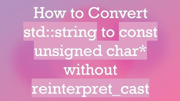 How to Convert std::string to const unsigned char* without reinterpret_cast