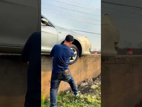 The car went off the bridge 😱 #viralshorts #viralvideo #shortsfeed @OFFICIALSRG96