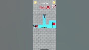 Draw Bridge Puzzle game play level 184🚘 #games #drawing #shorts