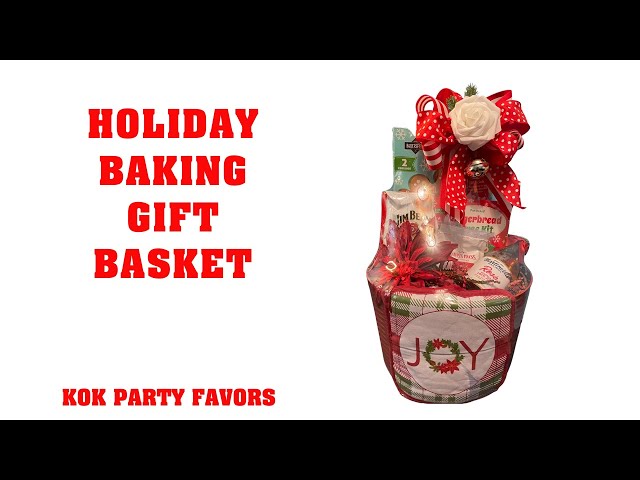 HOLIDAY BAKING GIFT BASKET #basketmaking #giftbaskets #baskets  #christmasgifts #holidaygifts 