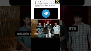 Indian government temporary blocked access to telegram 🤣 viral memes #funny #bjp #congress