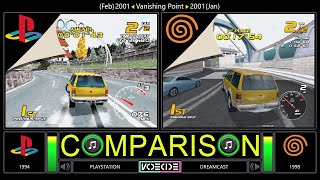 Vanishing Point (PlayStation vs Dreamcast) Side by Side Comparison
