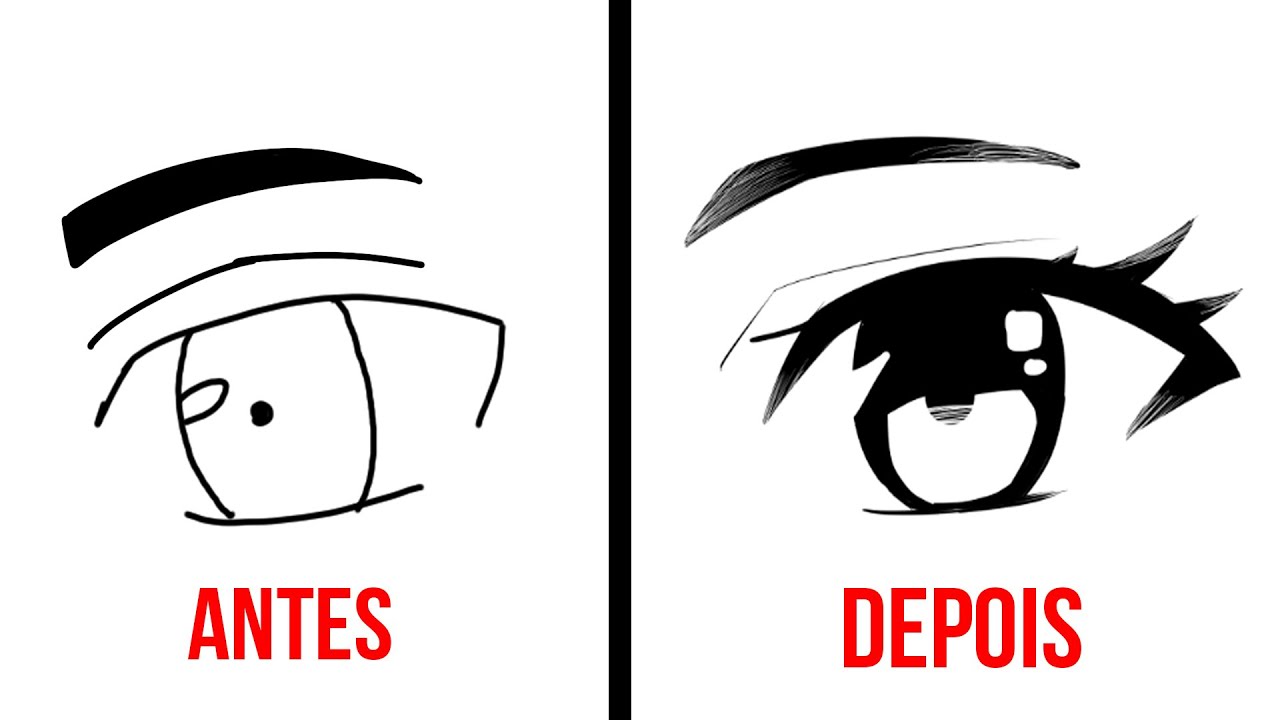 COMO DESENHAR OLHOS DE ANIME super fácil [INICIANTES] passo a