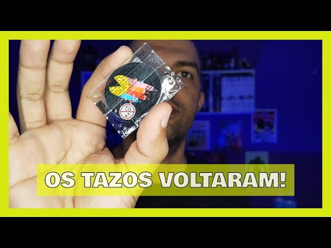 TAZOS ELMA CHIPS - ANALISANDO PAC-MAN E MOSTRANDO MINHA COLEÇÃO