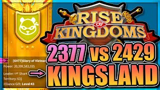 Kingsland Opens [2377 vs 2429] also holy knight's treasure in Rise of Kingdoms