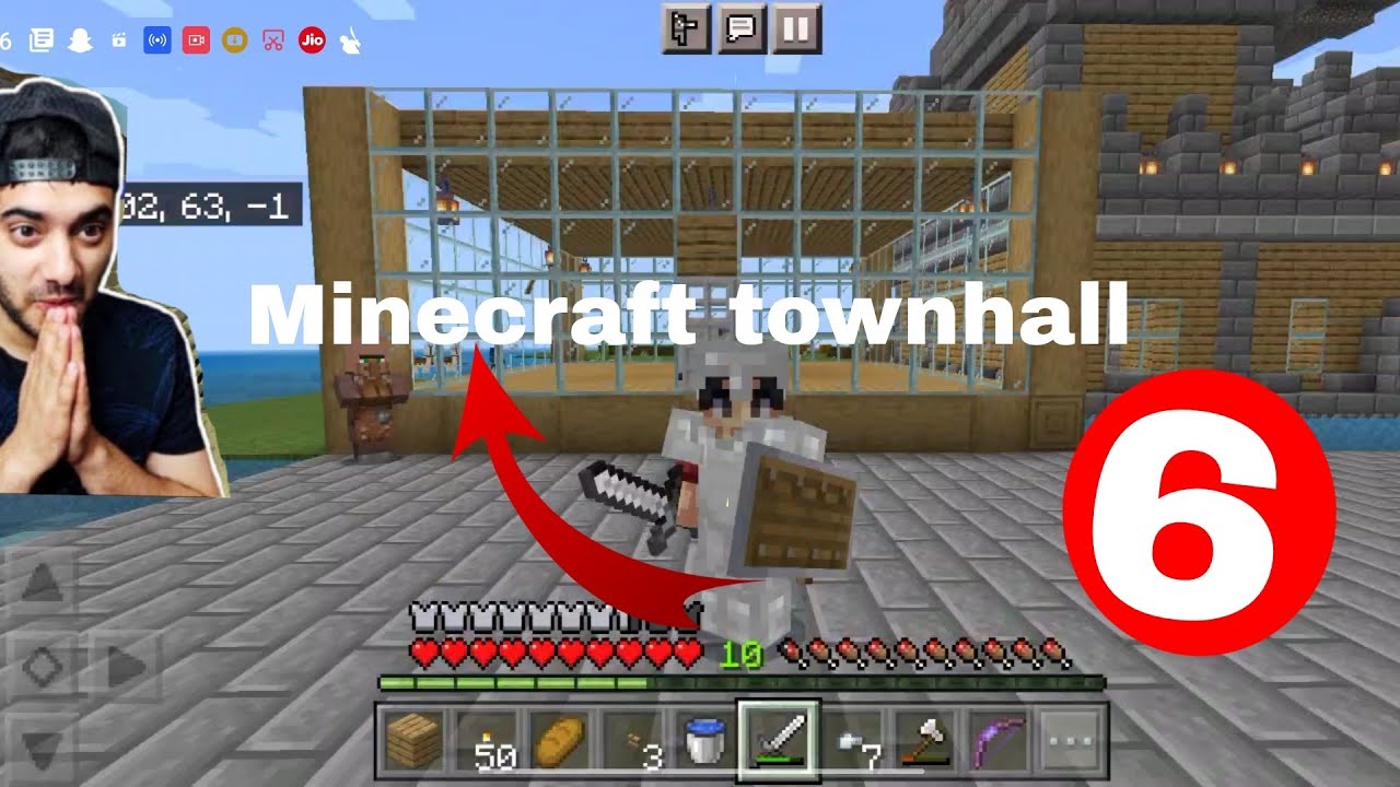i build a town hall in Minecraft survival series part 6 - YouTube
