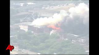 Raw Video: Old N.J. Tire Factory Up in Flames