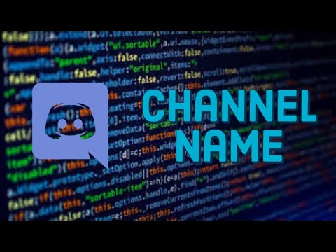 How to code a Discord.js Bot | Video 19 | Channel Name Command