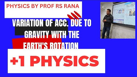 Effect on acceleration due to gravity g due to rotation of Earth