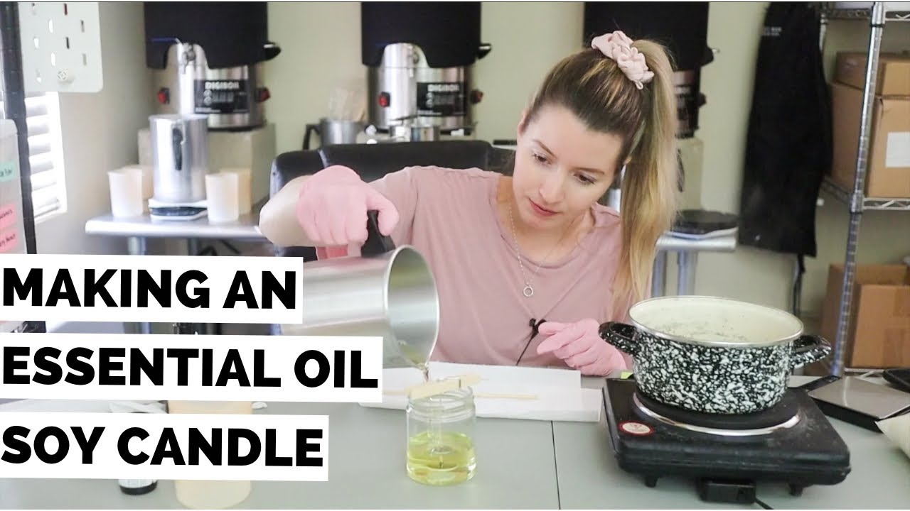 Making My First 100 Essential Oil Candle And Testing The Hot Throw