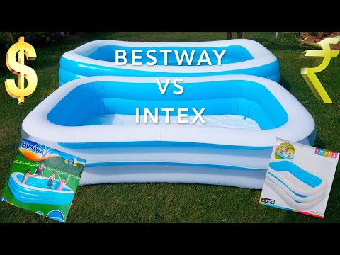 Swimming Pool Setup- INTEX Vs Bestway Review in India for Kids & Adults 2020