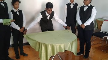 laying and relaying of table cloth regal mahad