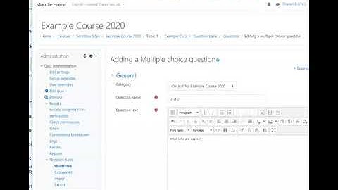 Creating Quiz Questions in Moodle 3 7 for Formative Assessment