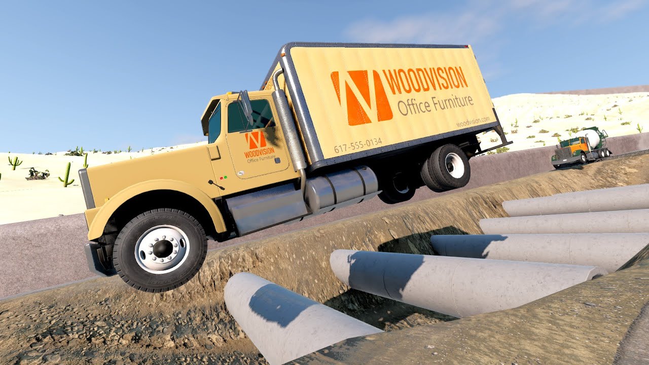 Đua xe ô tô tải 34 - Những chiếc xe tải hạng nặng và xe cảnh sát | Truck race - Beamng drive