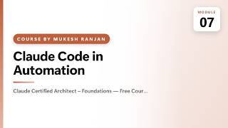 07. Claude Code in Automation — Claude Certified Architect – Foundations — Free Course