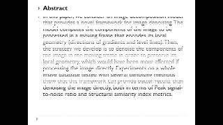 A Decomposition Framework for Image Denoising Algorithms