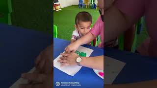 Handprint Christmas Tree Painting