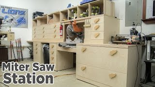 Miter Saw Station Storage Boxes And Drawer Fronts