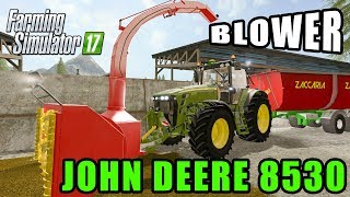 ["Farming Simulator 17 Mods", "JOHN DEERE 8530", "Mods Review", "Front Mount Blower Kit", "Farming Simulator 17", "Tractor mods", "John Deere mods", "Semi Truck mods", "BSM TRUCK 950 LEGENDE", "SILAGE CUTTER", "ZACCARIA ZAM 200 DP8 SUPER PLUS", "trailer m