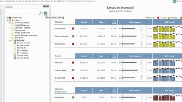 Cognos Dashboards - Dashboard Framework 2.5: Reports Panel