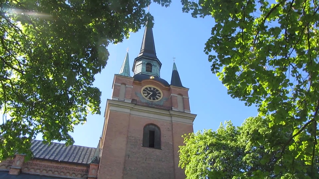 De fyra klockorna i Stora Kopparbergs kyrka före 1980-talet (olika kombinationer, simulering, video)