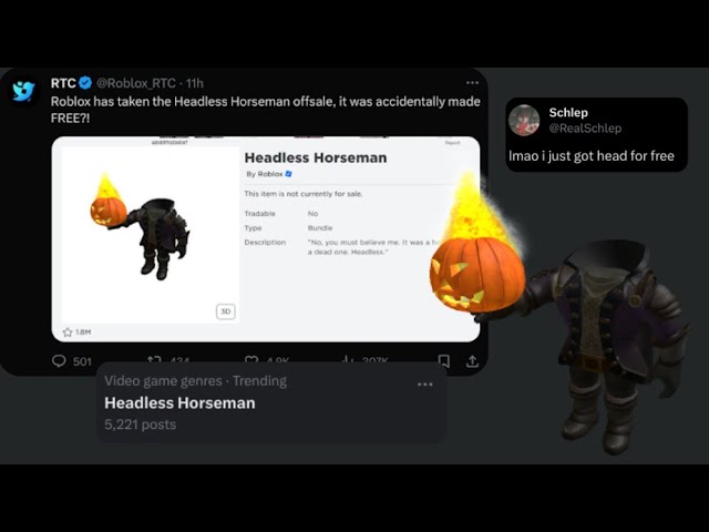 How to get the Headless Horseman Avatar Bundle in Roblox in 2022?