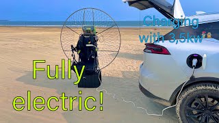 Electric paramotor - flying fully electric and charge wherever you want + test my new Spyder 3!