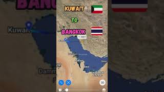 Kuwait ?? to Bangkok Thailand ?? Kuwait Airways KU 411 Flight Duration 7h 30mins ✈️