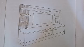 HOw to Draw a Cabinet Using One point perspective.