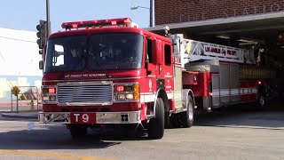 LAFD Truck 9 (reserve) Responding