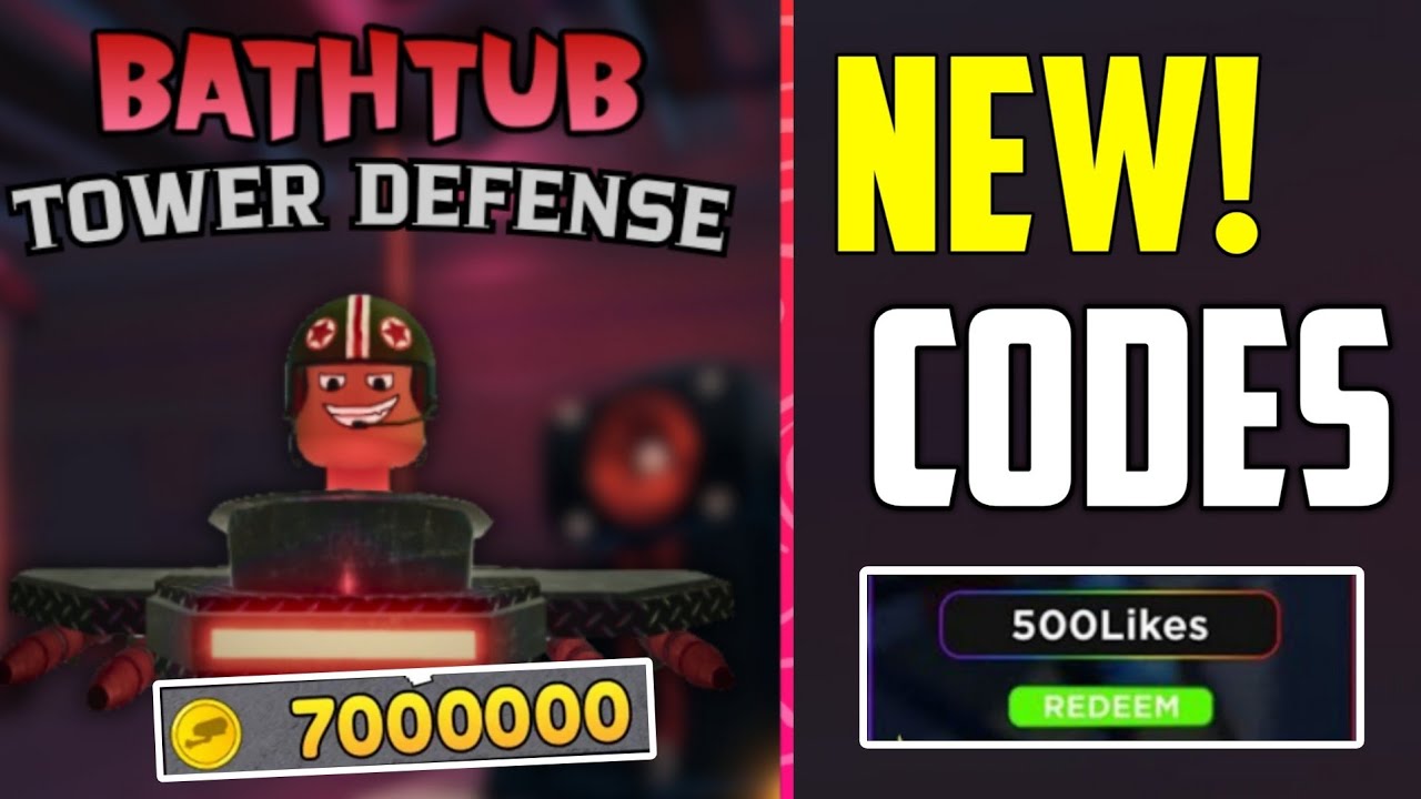 NEW WORKING CODES BATHTUB TOWER DEFENSE CODES BATHTUB TOWER DEFENSE