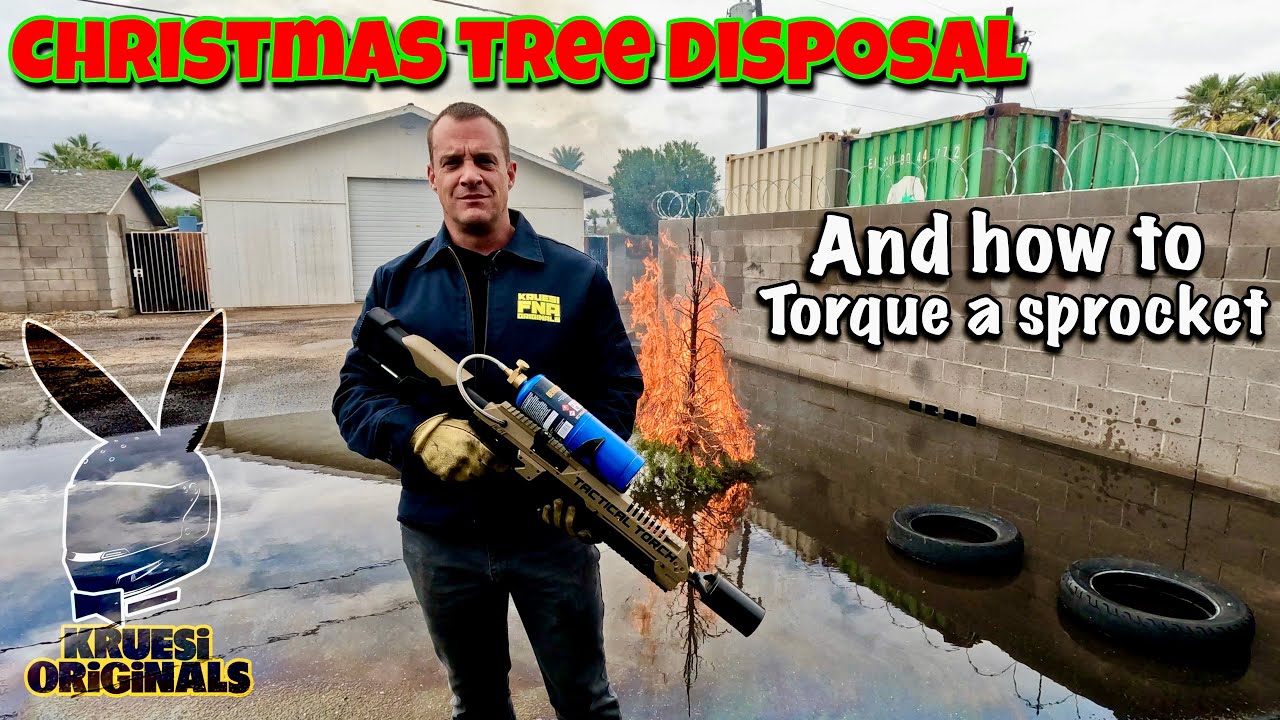 Как затянуть заднюю звездочку на Harley-Davidson / и огнемет, Kruesi Vlog #68