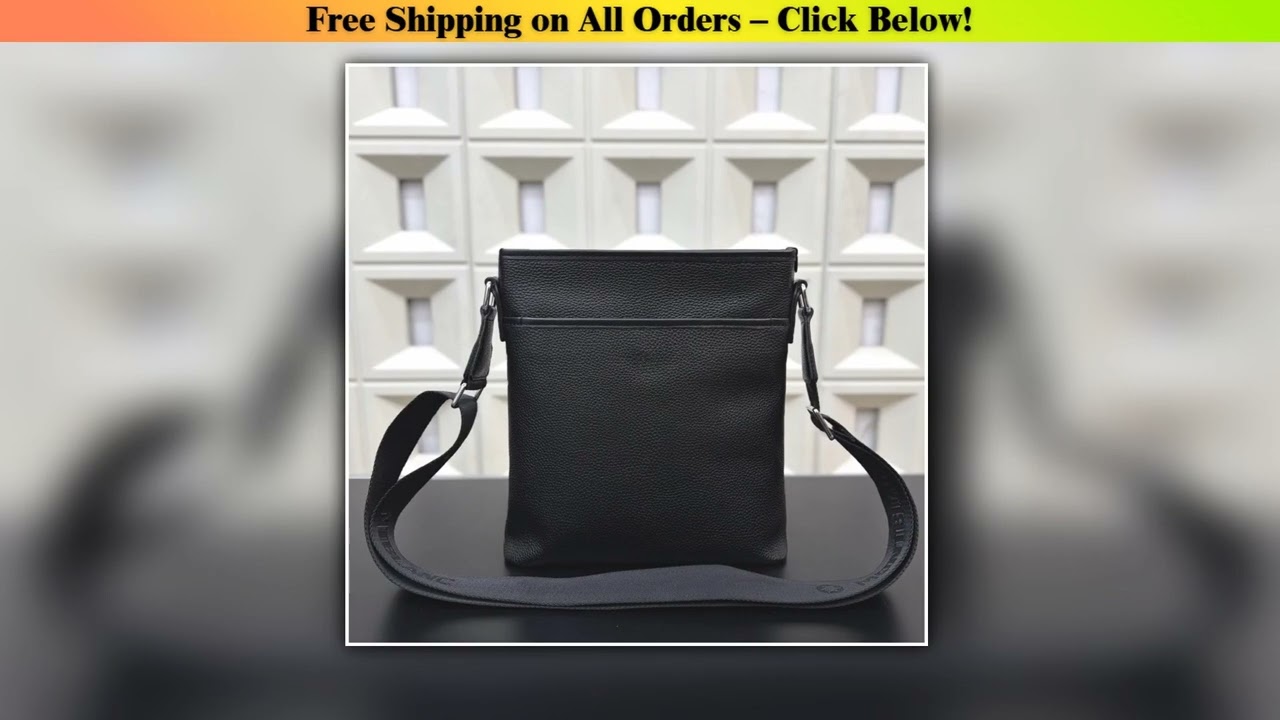 Fashion Mens Shoulder Crossbody Bag Leather Luxury Designer Brand Business Casual Travel Messenger