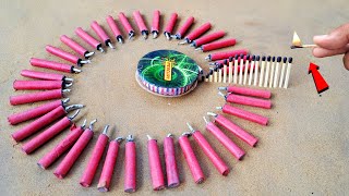 Matchstick Chain Reaction Domino Vs Diwali Cracakers Amazing Experiment 😱 सोचा नहीं था ऐसा होगा