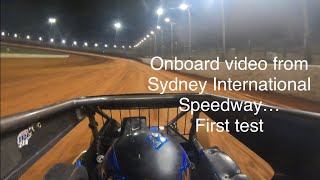 Speedcar / Dirt Midget. First test at Sydney International Speedway. Onboard Video