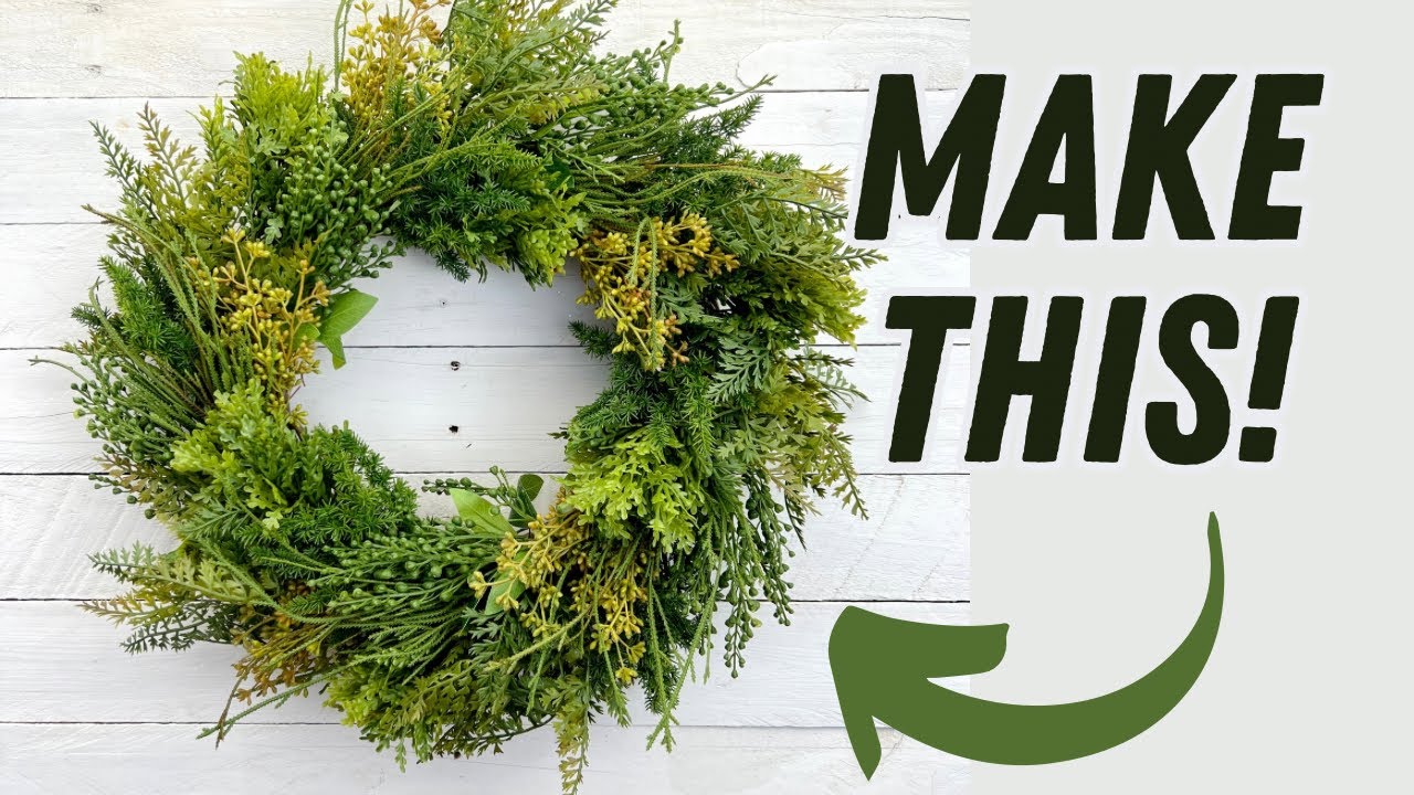 How to Make a Mixed Greenery Wreath // EASY wreath tutorial - YouTube
