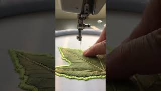 Relaxing Leaf Embroidery 🍃 Hand Stitching Art