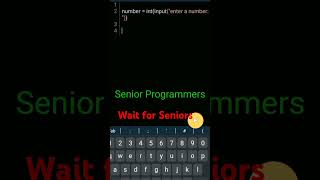 junior programmer vs senior programmer #coding #programming #programmer #pythontricks #shorts