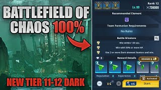 FULL TROPHIES DARK BATTLEFIELD OF CHAOS TIER 11 & 12! | SOLO LEVELING : ARISE