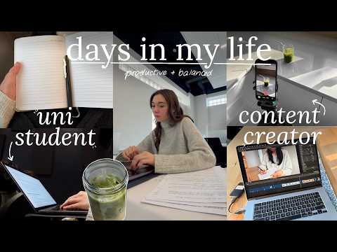 how I actually balance being a full-time student & content creator thumbnail