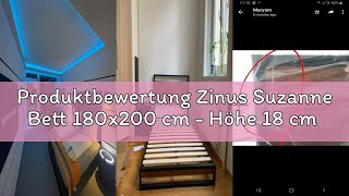 Produktbewertung Zinus Suzanne Bett 180x200 cm - Höhe 18 cm - Bambus und Metall Plattform Bettgestel