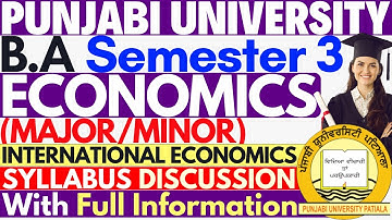 International Economics | BA Sem 3 Economics | Economics BA 3rd Semester | Economics Sem 3