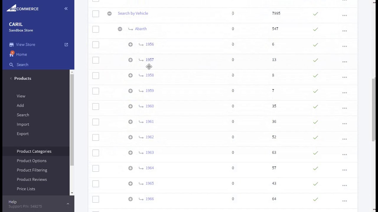 Vehicle Filter Category Structure for BigCommerce