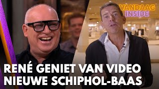 René geniet van toespraak nieuwe Schiphol-topman: 'Daar kan ik uren naar kijken!' | VANDAAG INSIDE