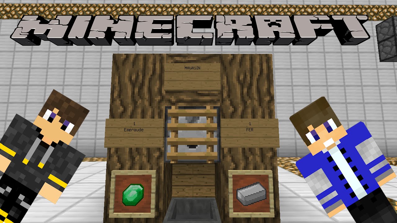 TUTO Redstone #7 | Créer un magasin sans plugin ! Minecraft 1.8 ! - YouTube
