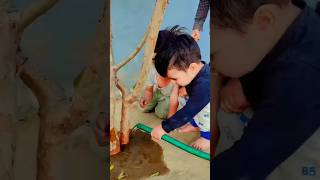 The "Future Farmer" Vibe Our Little Gardeners! 🌱💧 Saving the trees at Badnaarpur