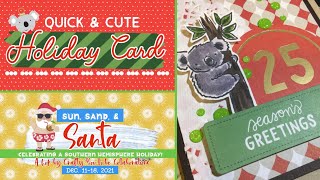 ☀️🐨🎅🏻 Cute Koala Christmas Card @OnAStampage