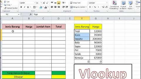 Membuat Aplikasi Kasir Sederhana dengan Rumus Excel Vlookup