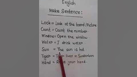 Bangla version Class Three English Make Sentence